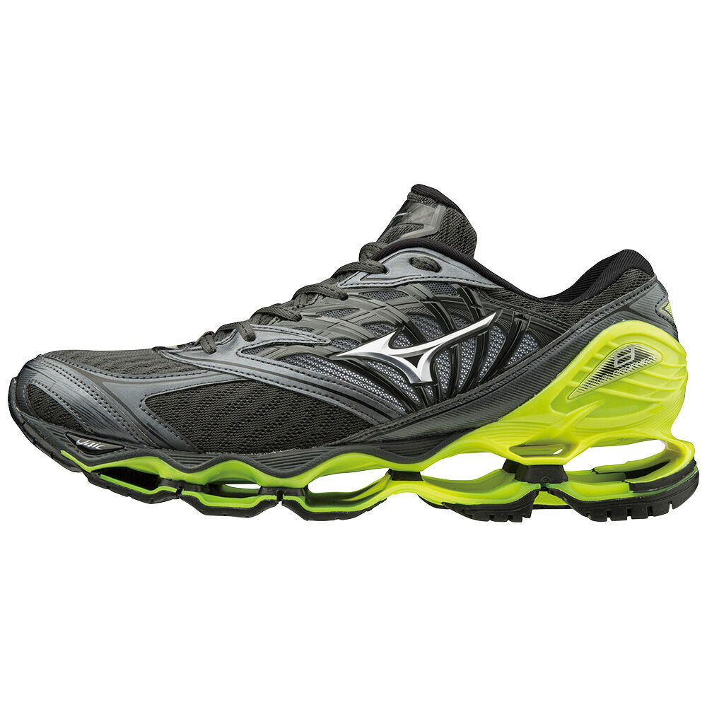 Scarpe Running Mizuno WAVE PROPHECY 8 Uomo - Grigie/Argento/Gialle - 86074-WZMX